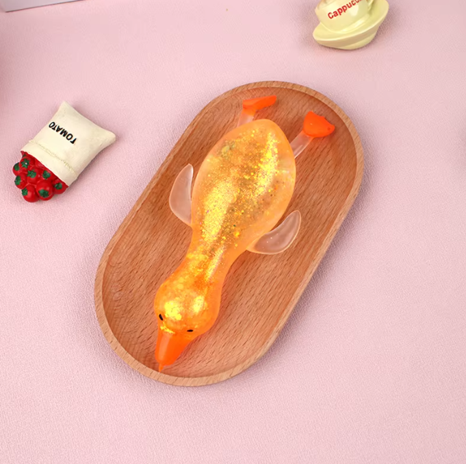 Maltose Glitter Duck Squishy Fidget Toy