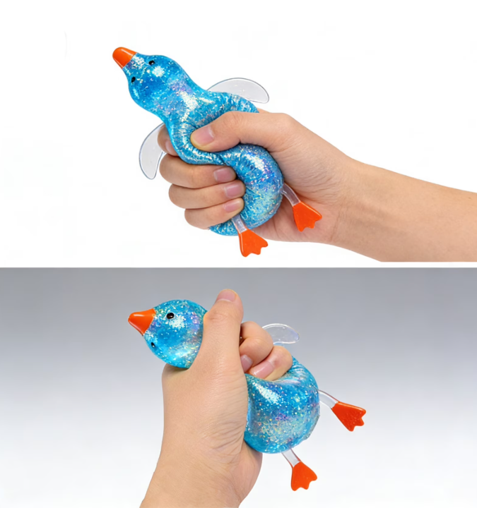Maltose Glitter Duck Squishy Fidget Toy