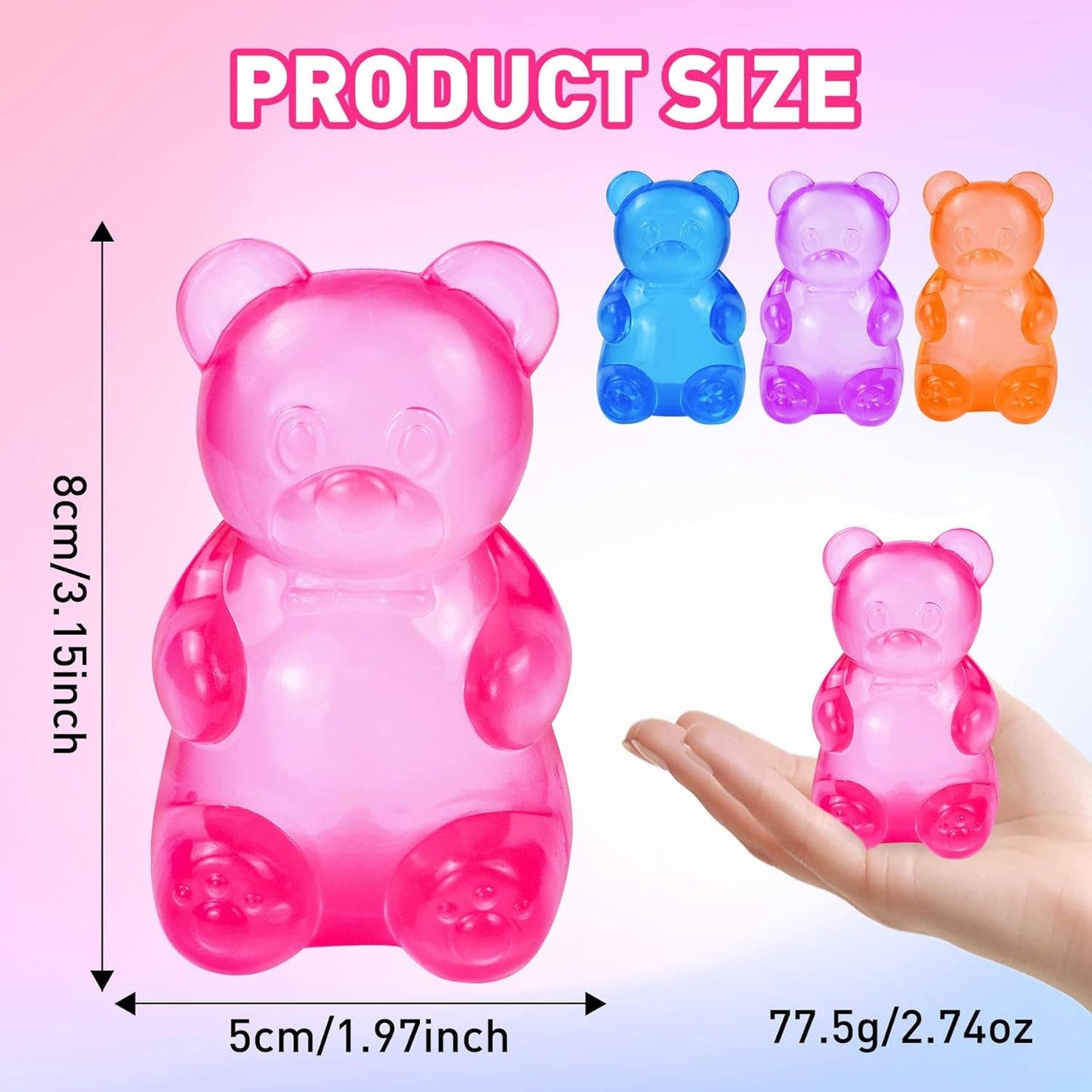 Maltose Gummy Bear Squishy Fidget Toy for Stress Relief