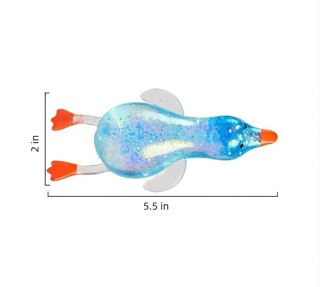 Maltose Glitter Duck Squishy Fidget Toy