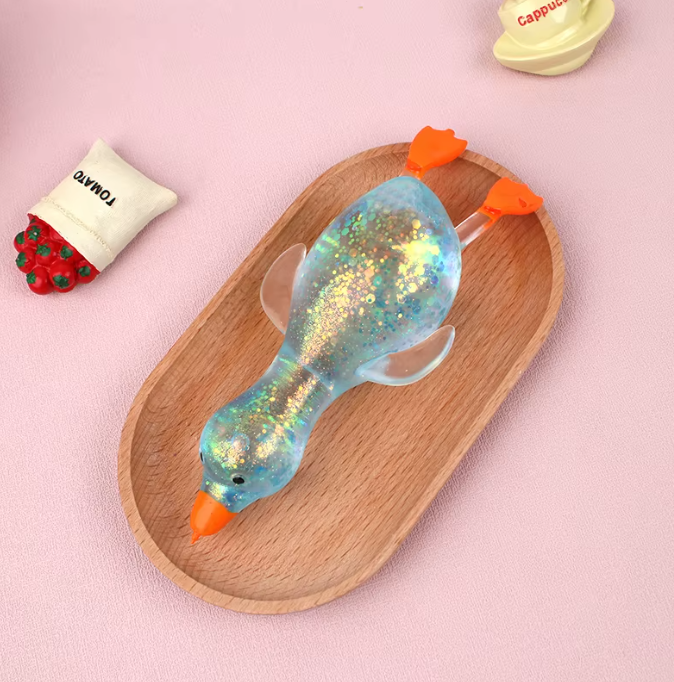 Maltose Glitter Duck Squishy Fidget Toy