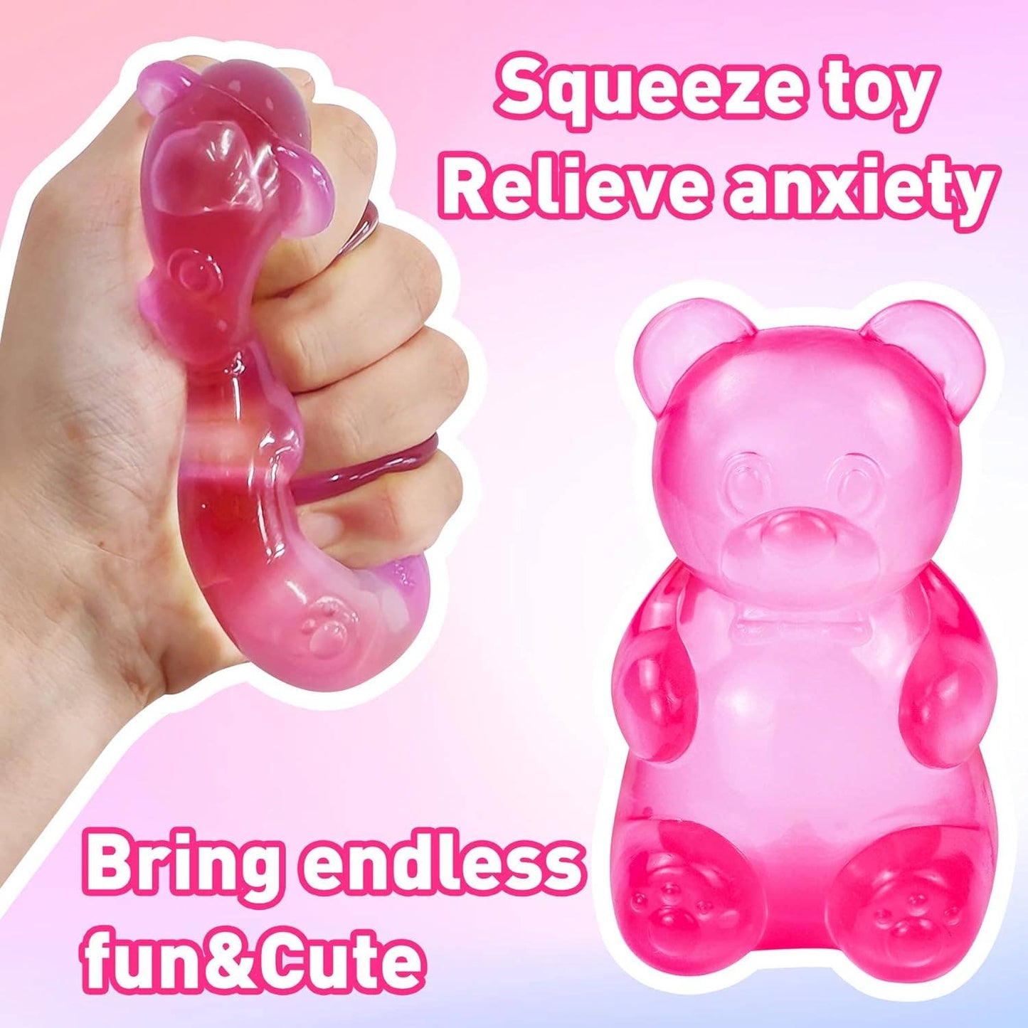 Maltose Gummy Bear Squishy Fidget Toy for Stress Relief