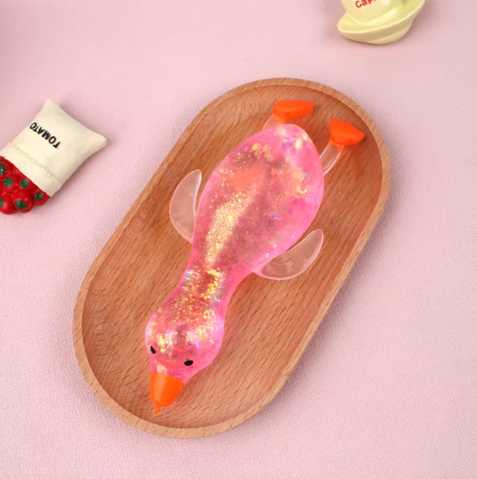 Maltose Glitter Duck Squishy Fidget Toy