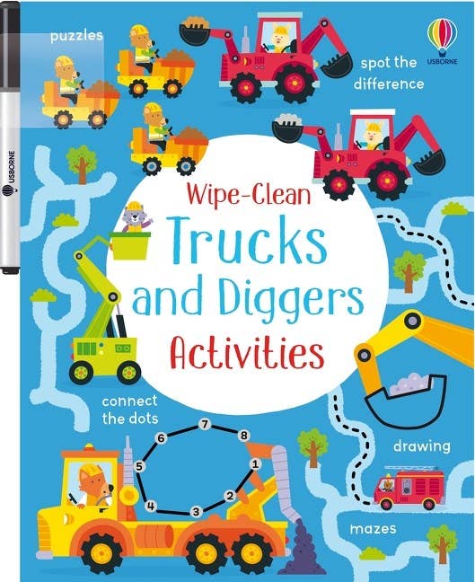 Wipe-Clean Trucks & Diggers Activities: Usborne