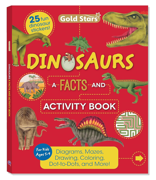 Dinosaur Facts and Activity Book with Stickers for Kids